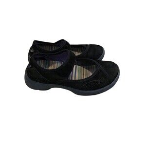 Dansko Emmy Mary Jane Shoes Women's Size 5.5 Black Suede Slip Resistant Slip On